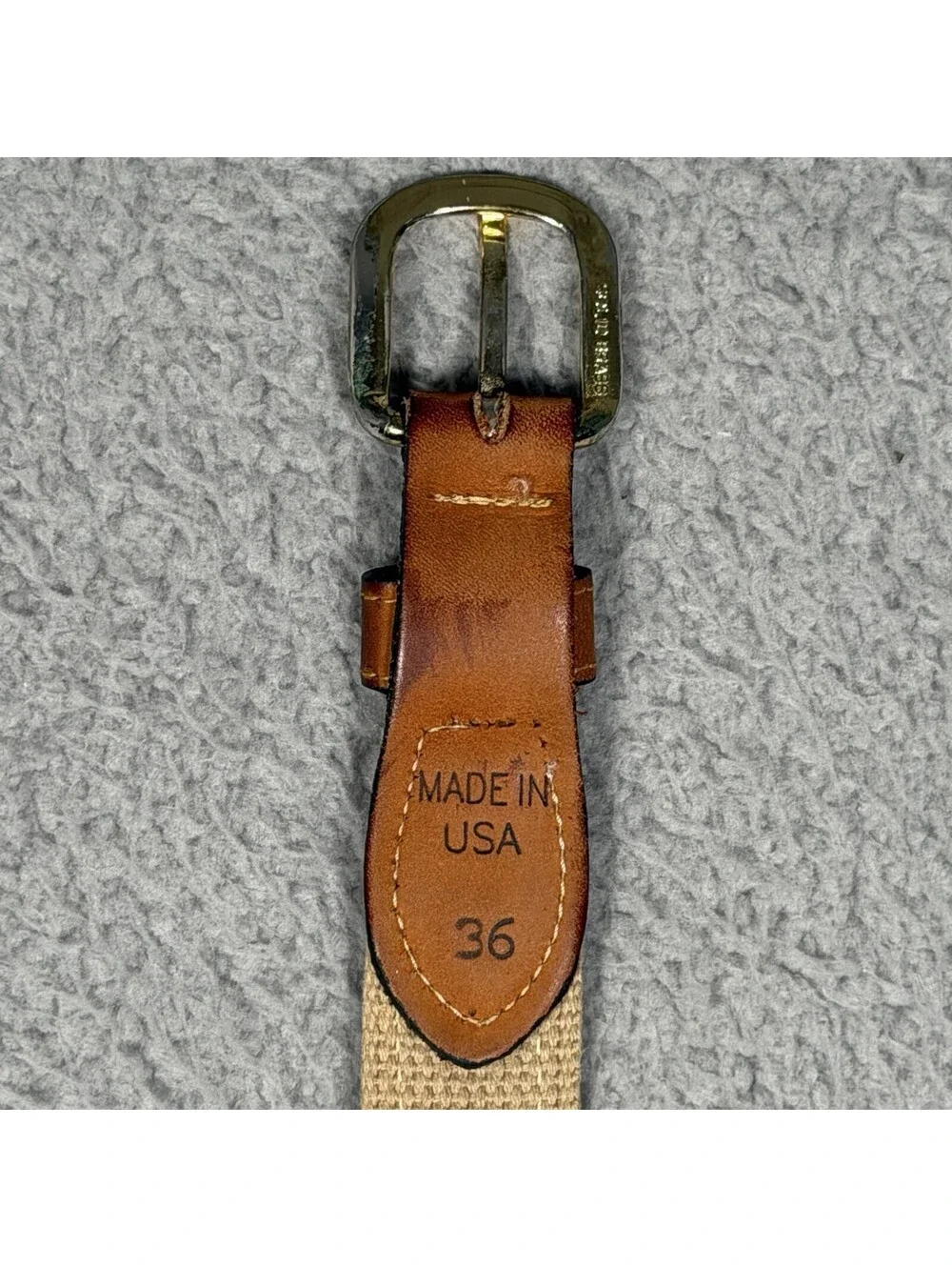 Zep-Pro Men’s Belt Size 36 Inch Marlin Deep Sea Fishing Leather Brass Buckle